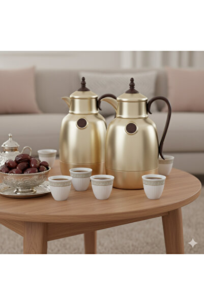 casa rosa طقم ترمس شاي وقهوة مكون من قطعتين سعة 1 لتر