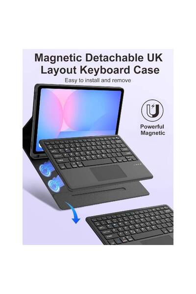 HYX حافظة لوحة مفاتيح ولوحة تتبع لجهاز سامسونج جالاكسي تاب S10 FE بلس 13.1 بوصة (SM-X620/SM-X626/SM-X626B)