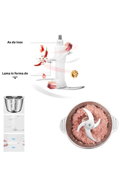 OEM Electric chopper 1000W, 3L stainless steel bowl – fast chopping, large capacity and perfect results