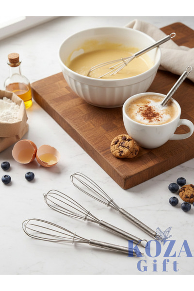 keyfisepet en keyifli sepet 6'lı Çırpıcı Şeklinde Çay Kaşığı Mini Çırpıcı Seti
