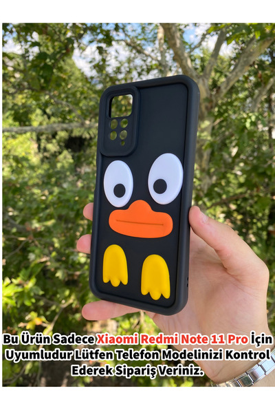 Merwish Xiaomi Redmi Note11 Pro Uyumlu Krono 3D Figürlü Darbe Korumalı Siliko...