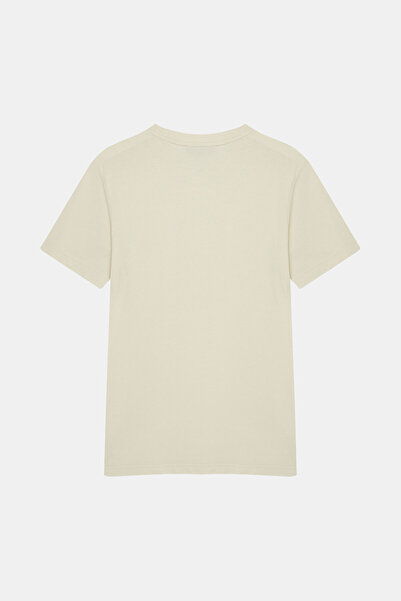 W Collection Bej Circular Neck T-Shirt