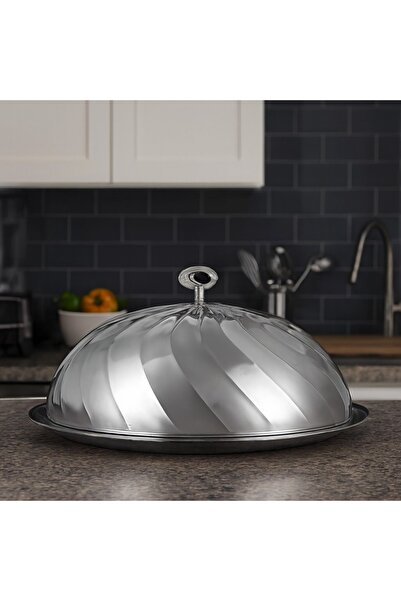 Dania Silver stainless steel serving plate