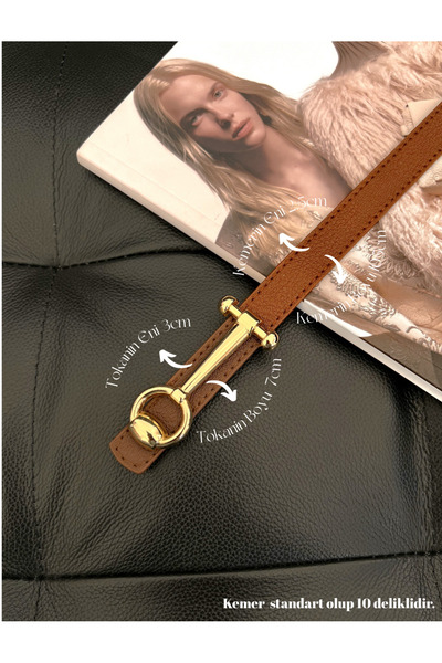 Fiori Curea de damă subțire cu cataramă lungă, centură de haină, centură de cămașă, centură de rochie