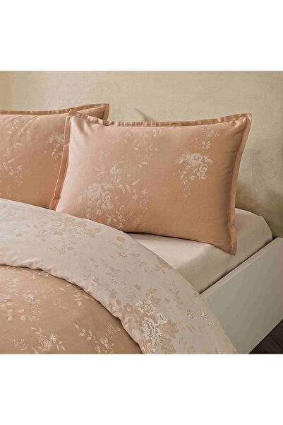 Linens Allday Preau Cotton Satin King Duvet Cover Set Salmon