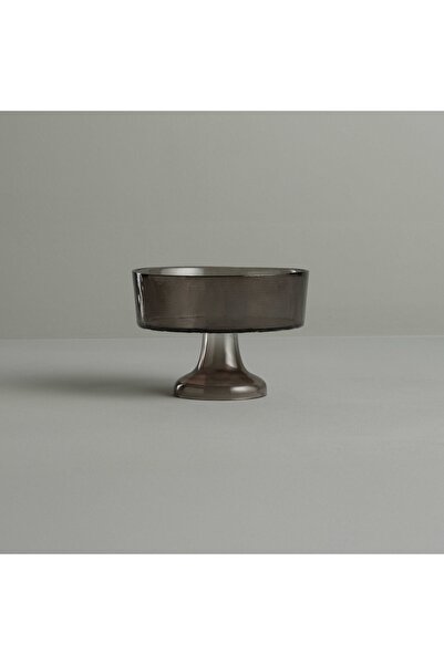 Linens Gleam Cam 21 cm Ayaklı Kase Füme