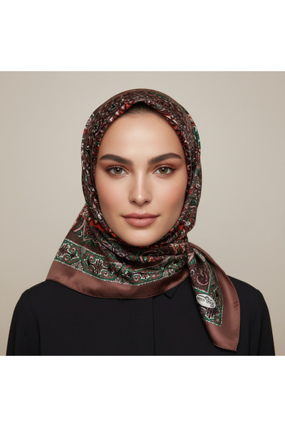 MİSS İPEK شال حريري أنيق بنقشة بيزلي 70 × 180
