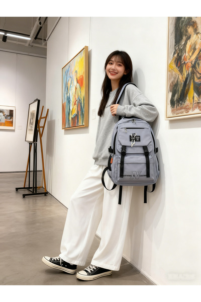 Generic College Student Outdoor Travel Leisure Trend Dual-Shoulder Backpack