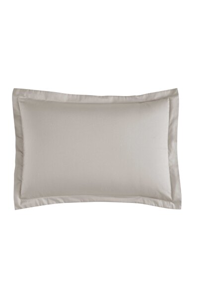 Linens Mix&Match Cotton Satin 2-Piece Flounced Pillowcase Set Stone