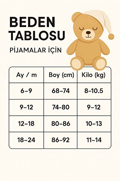 AKİ MODA KİDS Baby Girl Bow Patterned Cotton Bottom Top Pajama Set