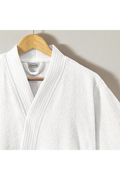 Linens Cozy Bamboo L/Xl Bathrobe White