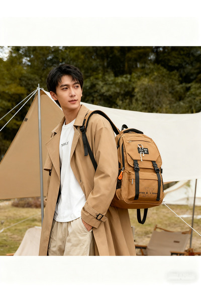 Generic College Student Outdoor Travel Leisure Trend Dual-Shoulder Backpack