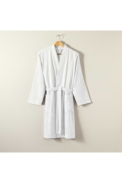 Linens Cozy Bamboo L/Xl Bathrobe White