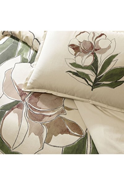 Linens Allday Elony Cotton Satin Single Duvet Cover Set Ecru