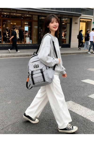 Generic College Student Outdoor Travel Leisure Trend Dual-Shoulder Backpack