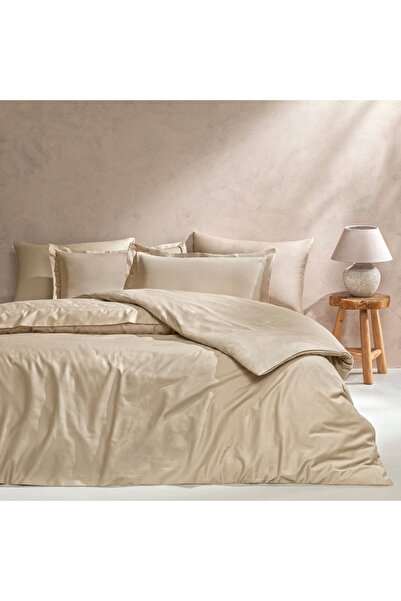 Linens Mix&Match Cotton Satin 2-Piece Flounce Pillowcase Set Camel