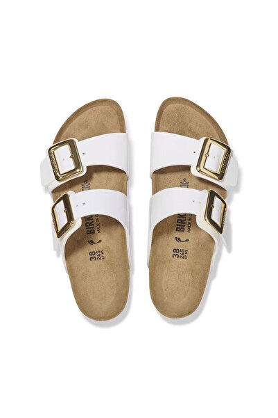 Birkenstock Papucii de damă Sydney Cushion Buckle Bf Patent 1029438 Albi - Snikstra