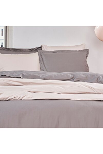 Linens Mix&Match Cotton Satin King Size Duvet Cover Stone