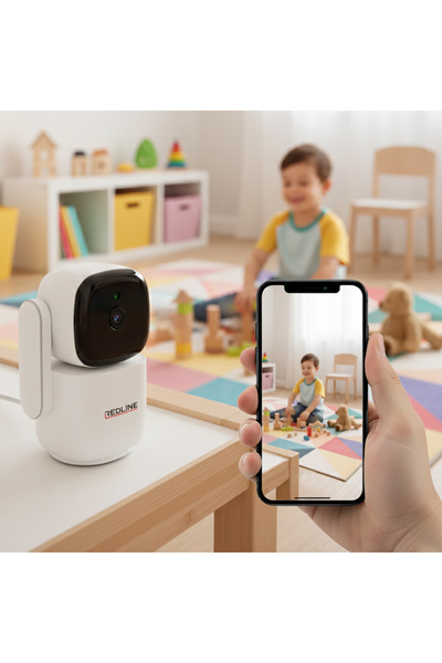 Redline Care 7 WiFi Akıllı Bebek Kamerası | Gece Görüşlü, Hareket Takipli, Mobil Uyumlu Kamera