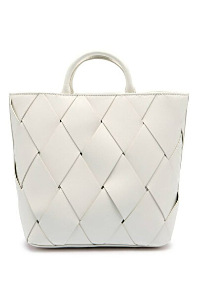 Calvin Klein Women's Short and Long Strap Wide Diamond Cut Beige Shoulder Bag K60K613176-67U