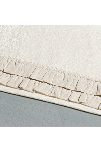 Linens Ruffle Bamboo 50X85 cm Face Towel Ecru