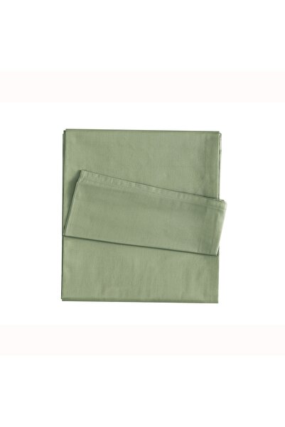 Linens Mix&Match Cotton Satin Double Bed Sheet Dark Green