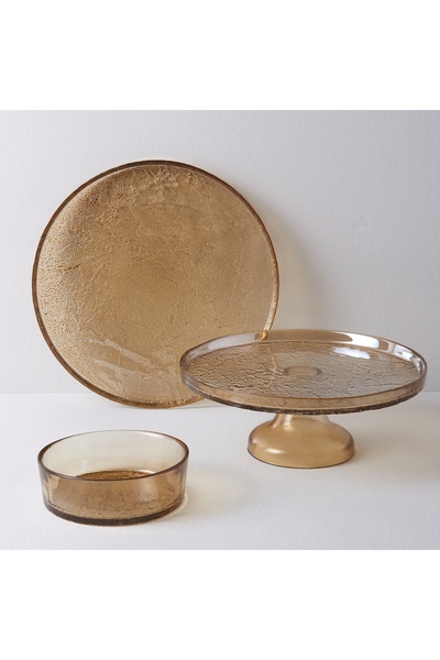 Linens Gleam 28 cm Serving Plate Amber