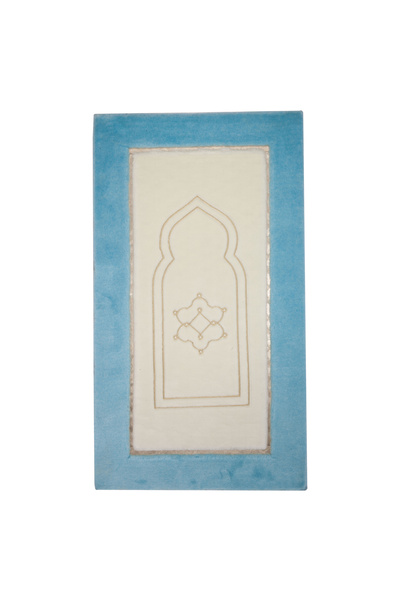 SECDEM Açık Mavi Ekru Peluş Seccade