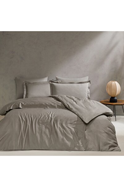 Linens Mix&Match Cotton Single Satin Duvet Cover Mink