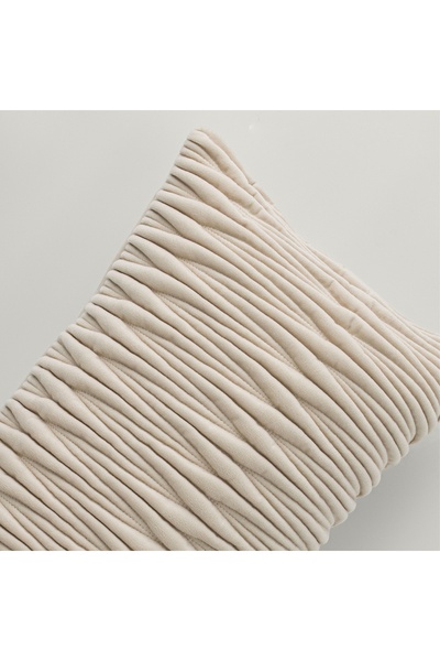 Linens Fiddle 30X50 cm Throw Pillow Cover Beige