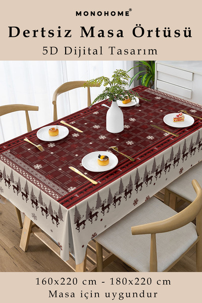 MonoHome Різдвяна скатертина Новий рік - 5D цифровий дизайн Спеціальне плетін...