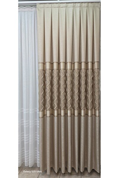 ISSA PERDE İSSA FON PERDE BEJ FİZON RENGİ (TEK KANAT)(SIK PİLE) EN X BOY