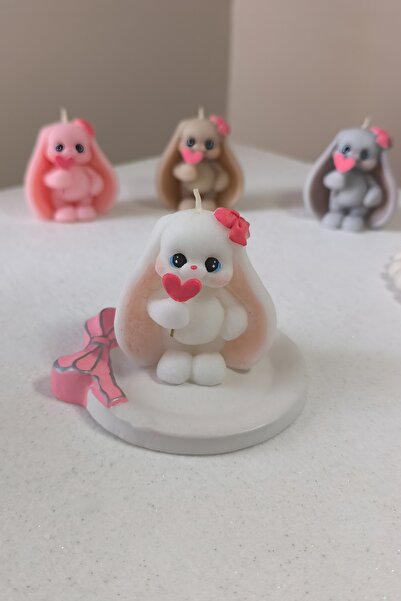 Handmade Tatlı tavşan soy wax mum