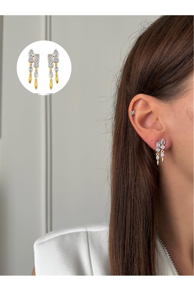 Asteria Jewelry Özel Seri Çoklu Görünüm Mers Model Küpe