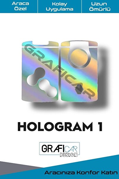 GRAFİCAR ملصق غطاء بطاقة المفتاح المتوافق مع رينو - هولجورام 1