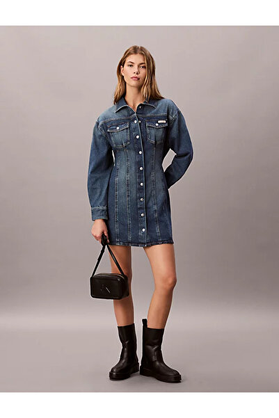 Calvin Klein Μαύρη γυναικεία τσάντα ώμου Bold Monogram