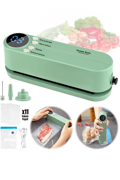 Vacuum Sealer Otomatik Gıda Vakumlama ve Poşet Mühürleme Makinesi- Vakumlu Paketleme Cihazı