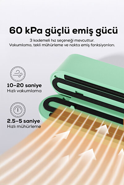 Vacuum Sealer Otomatik Gıda Vakumlama ve Poşet Mühürleme Makinesi- Vakumlu Paketleme Cihazı
