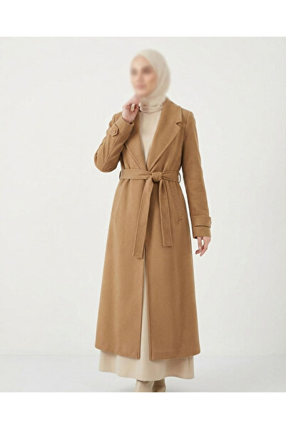dcn giyim 1985 Women's Belted Coat Manto-1299