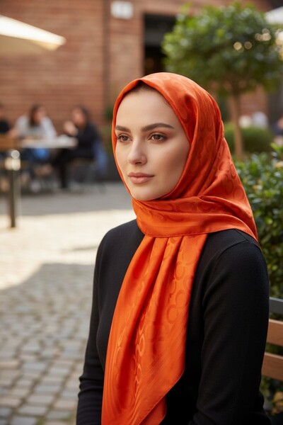 Onur Φουλάρι με μοτίβο από ύφασμα Jacquard - Εποχιακό, Ethnic και Ποιοτικό Μονόχρωμο Προϊόν καταστήματος