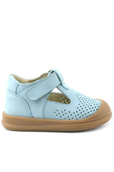 Rakerplus Shaun Genuine Leather Blue Velcro Anatomical Baby Sandals