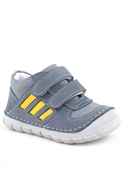 Rakerplus Grizzy Genuine Leather Gray First Step Unisex Baby Shoes
