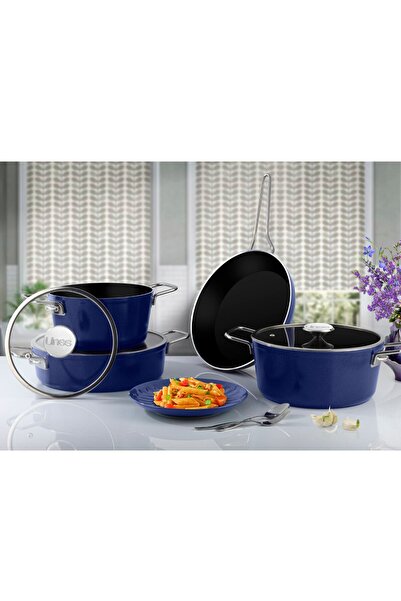 Lines Rozella 7 Piece Titanium Granite Pot Set