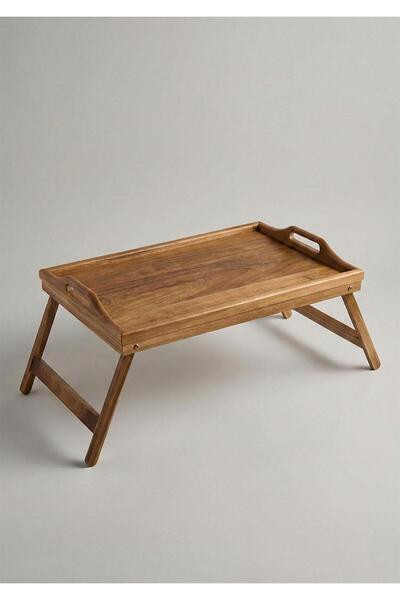 HomeTarz Acacia Tray - Tray with Retractable Legs - 50X30 cm