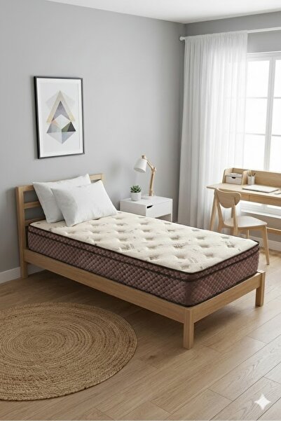 Heyner 90x190 Organic Cotton Yaylı Yatak Lüx Ortopedik Pedli Yatak 90*190 Cm