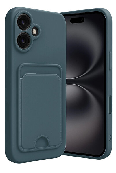 NewFace حافظة آيفون 16 من آر دي بي واي دي إن من السيليكون مع حامل بطاقات - (1...