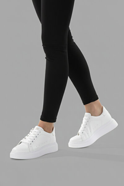 Catelyn Pantofi sport casual cu șireturi Queen alb pentru femei