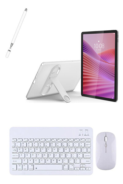 LENOVO Tab 4GB RAM 128 GB HAFIZA 10.1"İNCH M10 GRİ TABLET+ŞEFFAF KILIF+ BEYAZ KLAVYE MOUSE+BEYAZ KALEM