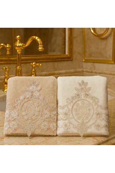 Çeyiz Bahçesi aker διπλή βελούδινη πετσέτα 50 × 90