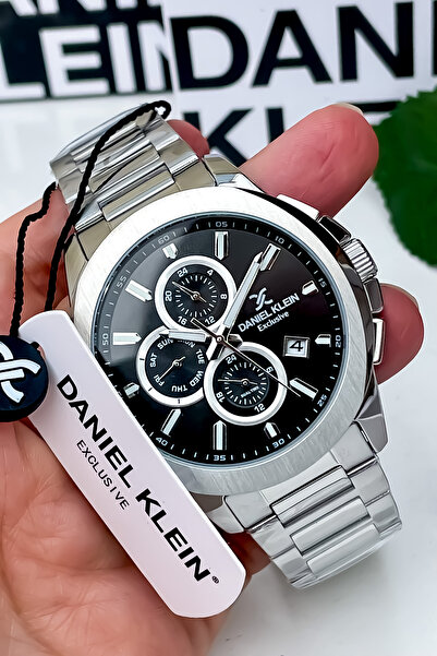 Daniel Klein Men's Wrist Watch - Brand Steel, All Functions Active, Watch+Bracelet Gift